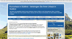 Desktop Screenshot of kurzurlaub-suedtirol.it